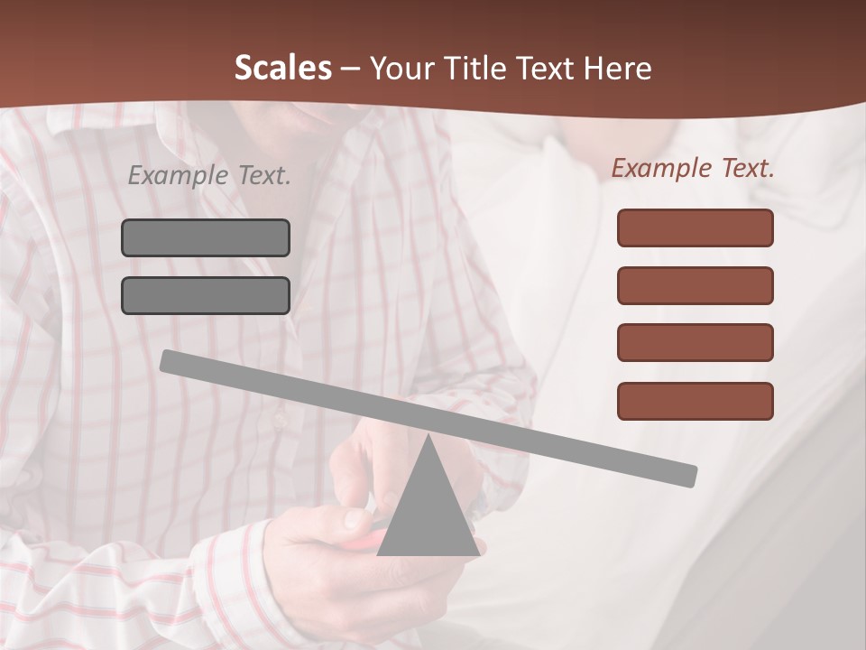 A Man Sitting On A Bed Looking At His Cell Phone PowerPoint Template