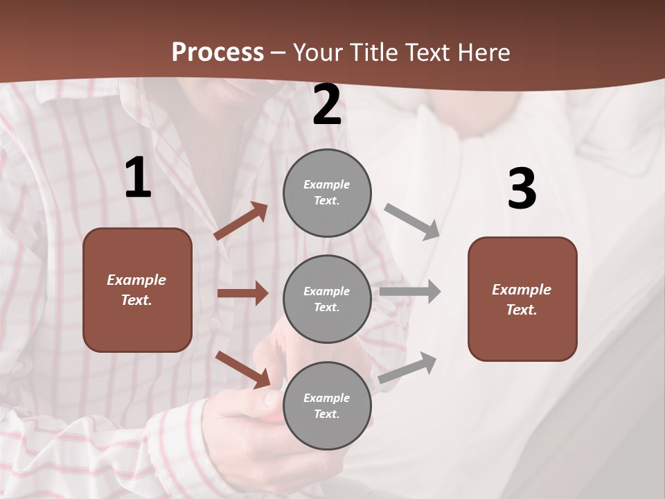 A Man Sitting On A Bed Looking At His Cell Phone PowerPoint Template