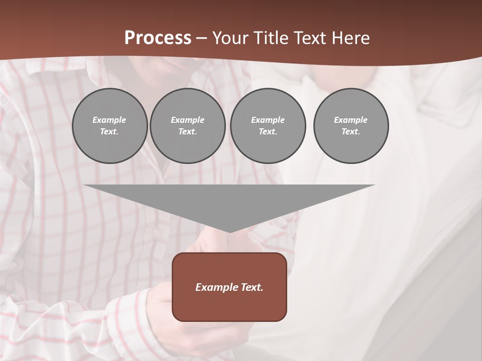 A Man Sitting On A Bed Looking At His Cell Phone PowerPoint Template