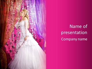 Romantic Flowers Girl PowerPoint Template