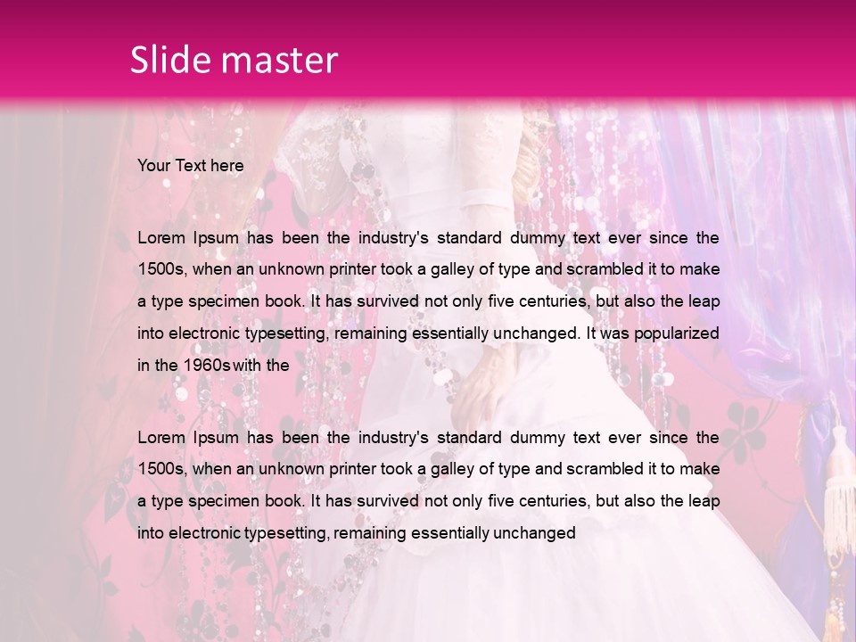 Romantic Flowers Girl PowerPoint Template