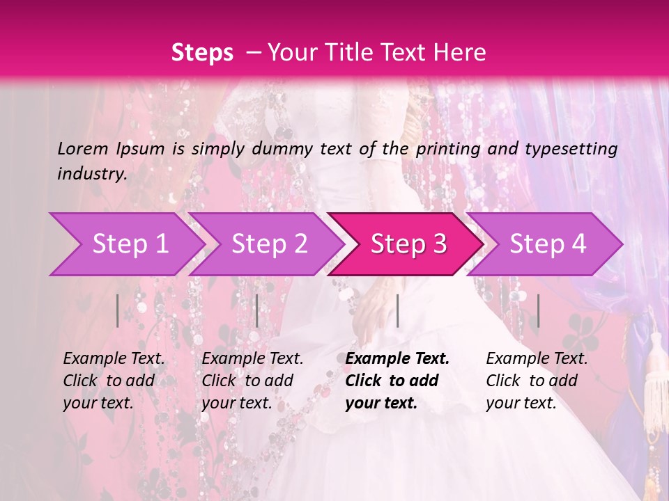 Romantic Flowers Girl PowerPoint Template