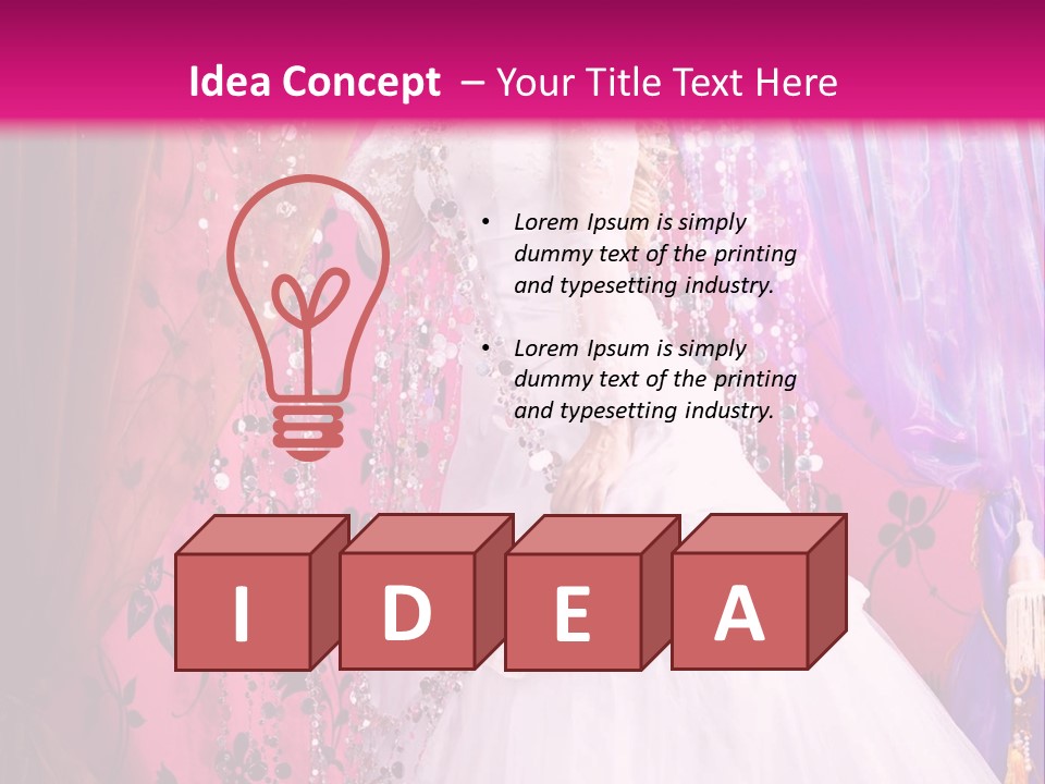 Romantic Flowers Girl PowerPoint Template