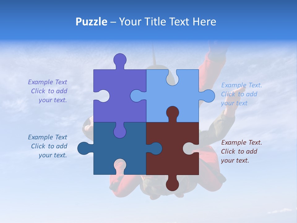 Jumpsuit Skydiving Courage PowerPoint Template