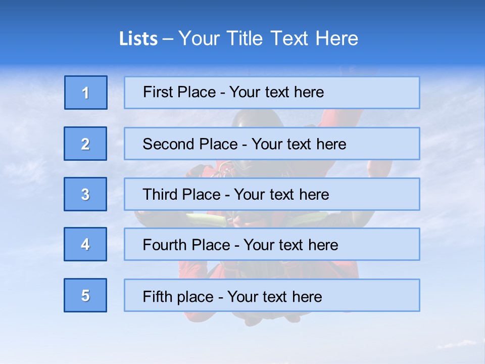 Jumpsuit Skydiving Courage PowerPoint Template