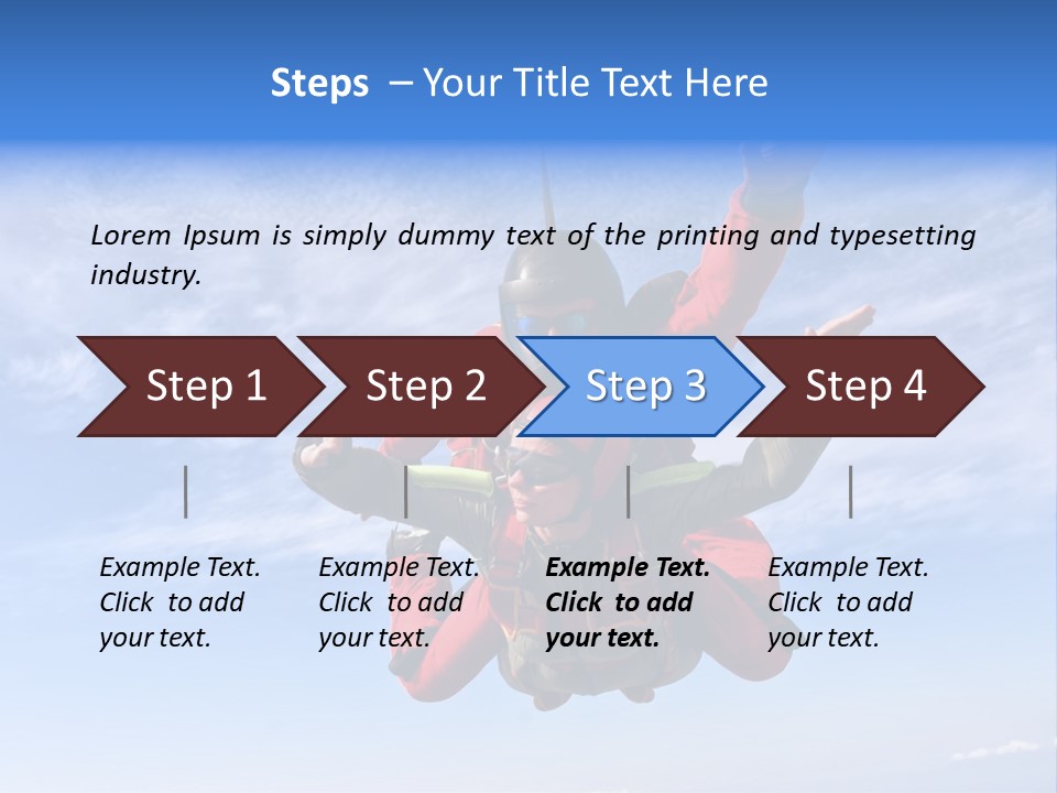 Jumpsuit Skydiving Courage PowerPoint Template