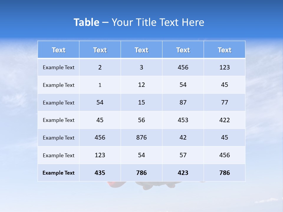 Jumpsuit Skydiving Courage PowerPoint Template