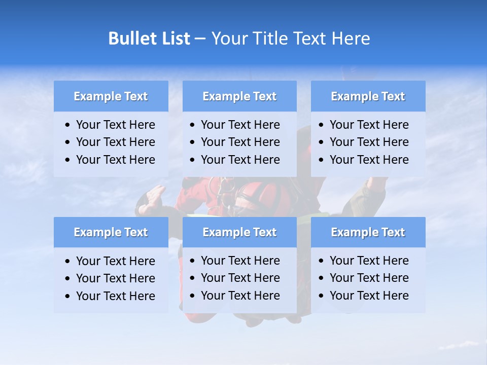 Jumpsuit Skydiving Courage PowerPoint Template