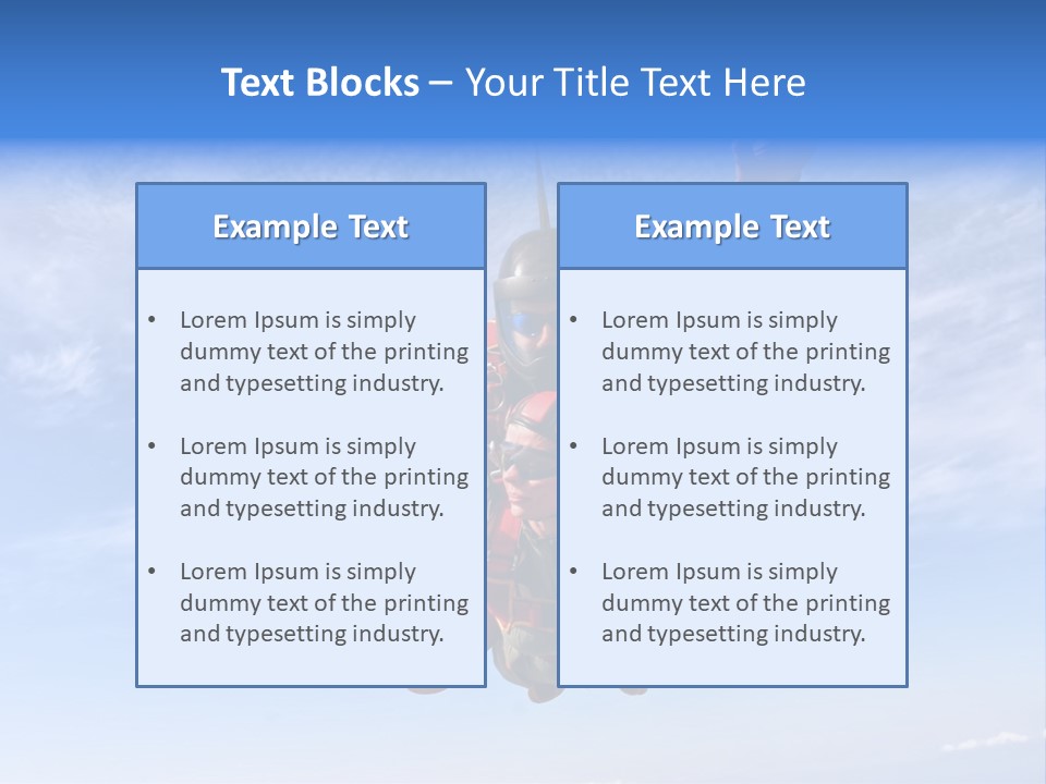 Jumpsuit Skydiving Courage PowerPoint Template