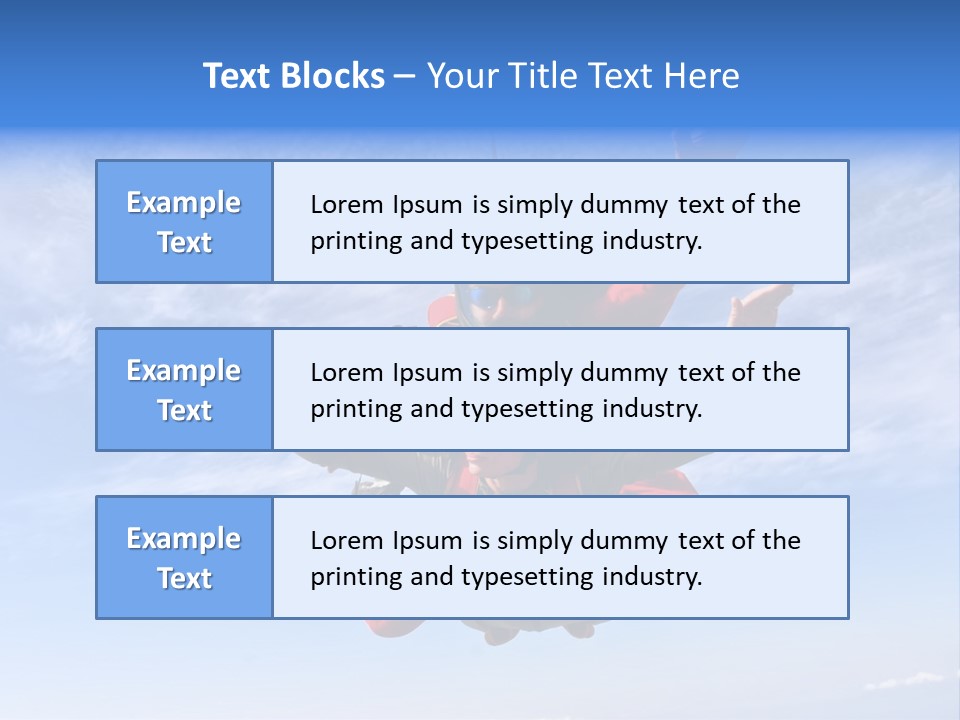 Jumpsuit Skydiving Courage PowerPoint Template