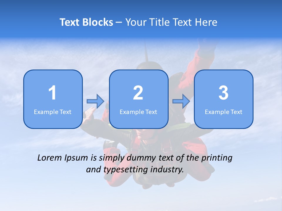 Jumpsuit Skydiving Courage PowerPoint Template