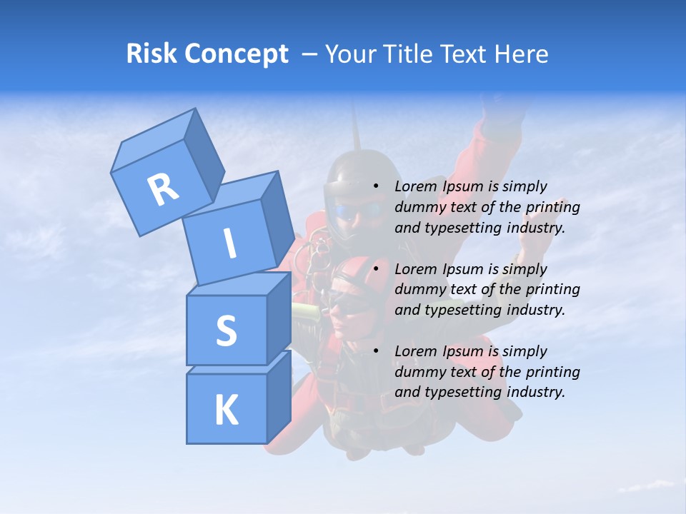 Jumpsuit Skydiving Courage PowerPoint Template