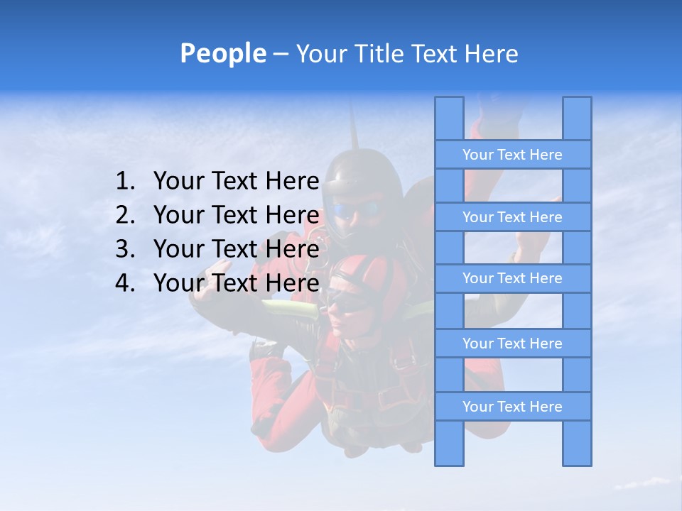 Jumpsuit Skydiving Courage PowerPoint Template
