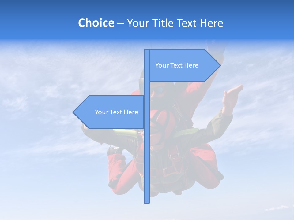 Jumpsuit Skydiving Courage PowerPoint Template