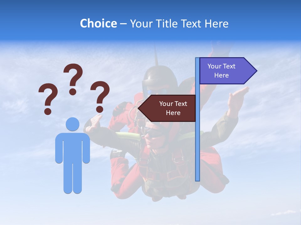 Jumpsuit Skydiving Courage PowerPoint Template