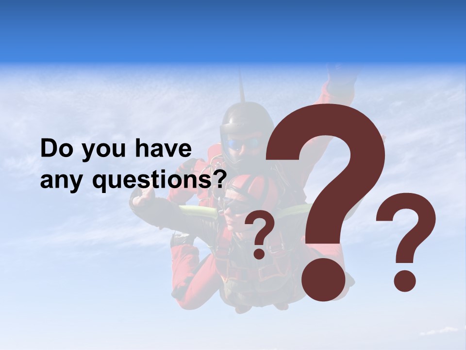 Jumpsuit Skydiving Courage PowerPoint Template