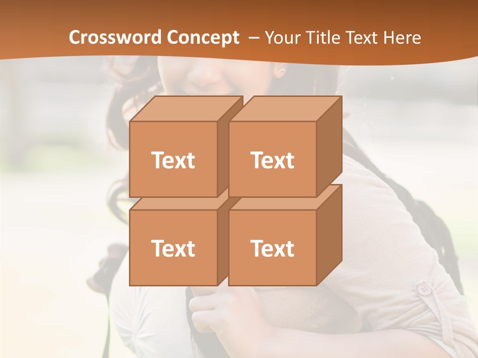 Student Smiles Lady PowerPoint Template