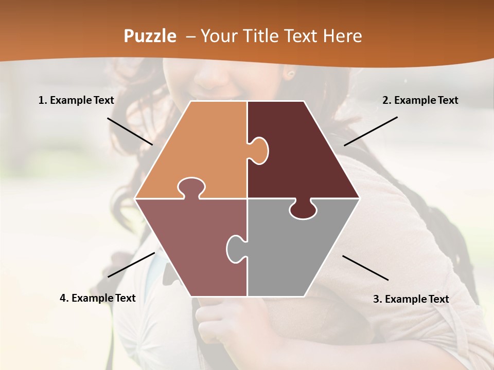 Student Smiles Lady PowerPoint Template