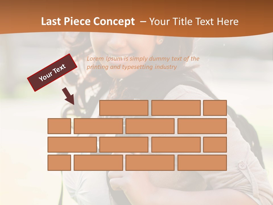 Student Smiles Lady PowerPoint Template