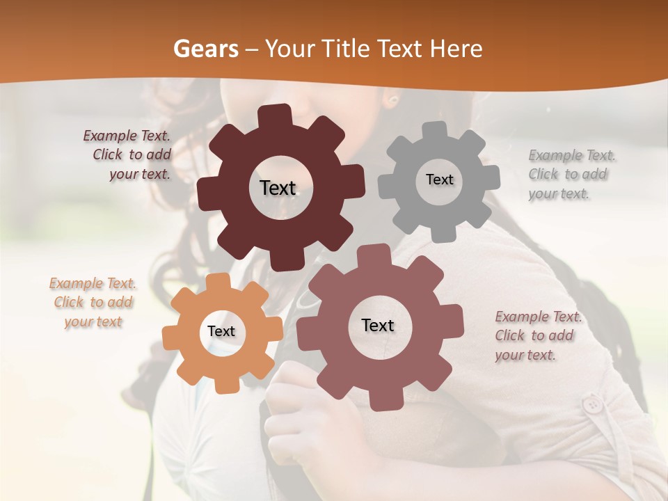 Student Smiles Lady PowerPoint Template