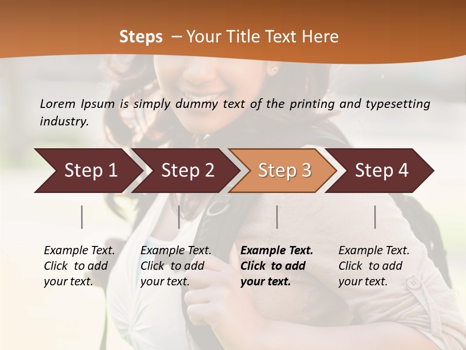 Student Smiles Lady PowerPoint Template