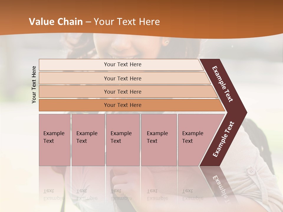 Student Smiles Lady PowerPoint Template
