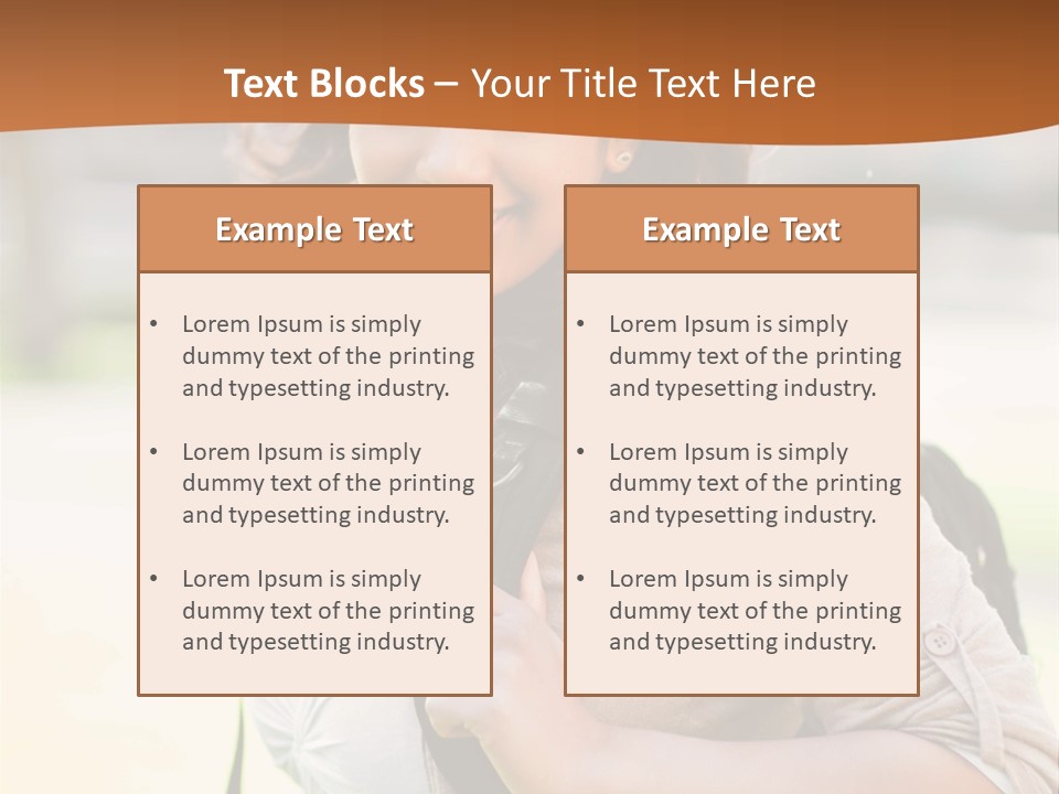 Student Smiles Lady PowerPoint Template