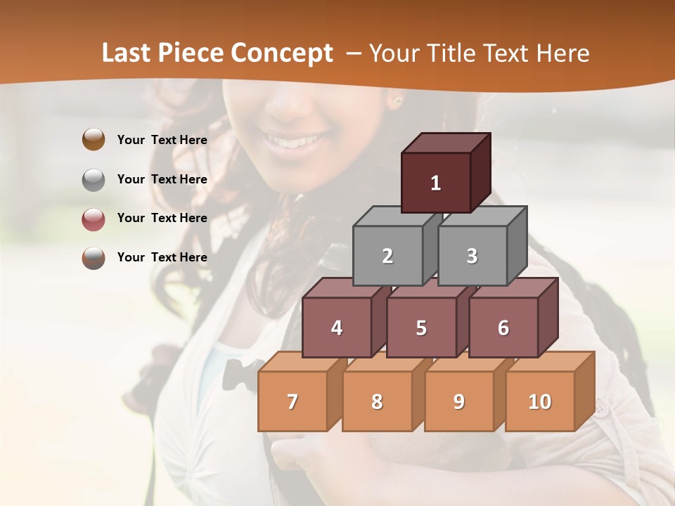 Student Smiles Lady PowerPoint Template