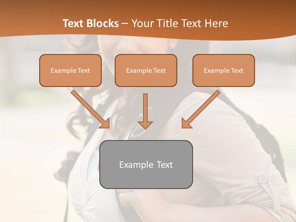 Student Smiles Lady PowerPoint Template