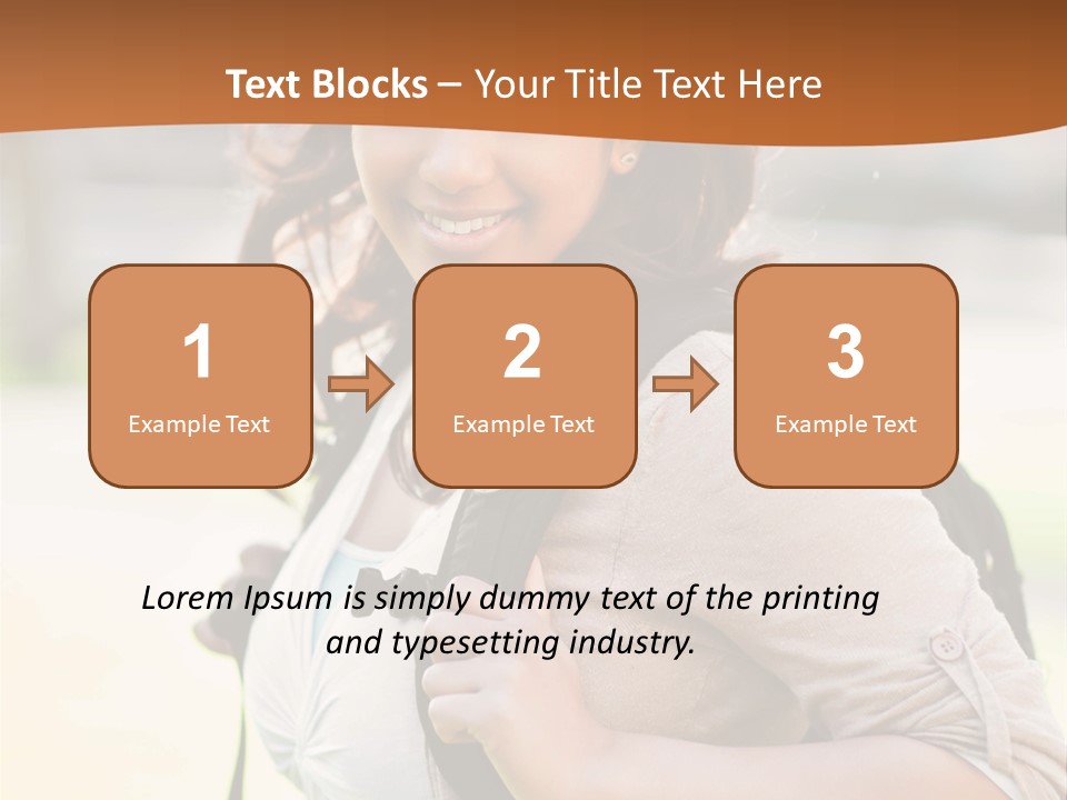 Student Smiles Lady PowerPoint Template