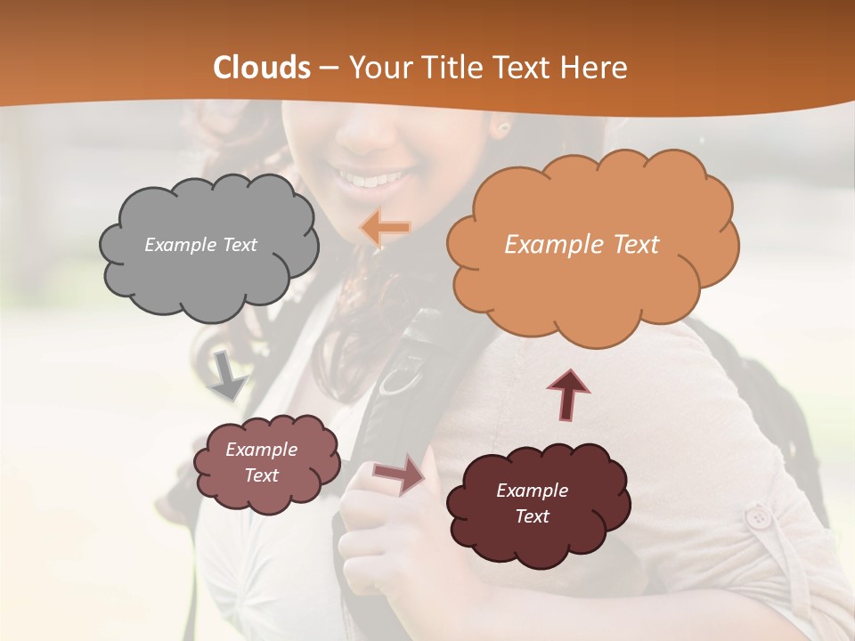 Student Smiles Lady PowerPoint Template
