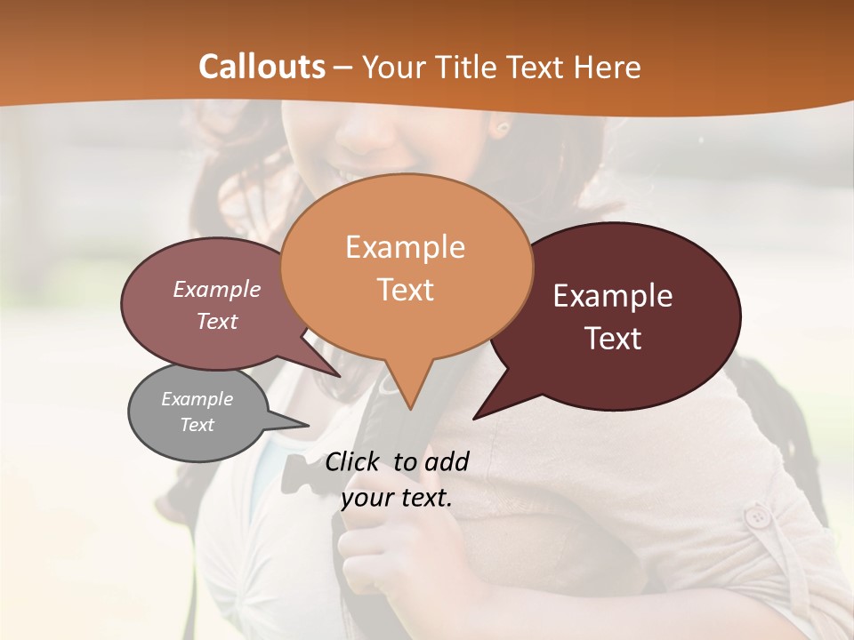 Student Smiles Lady PowerPoint Template