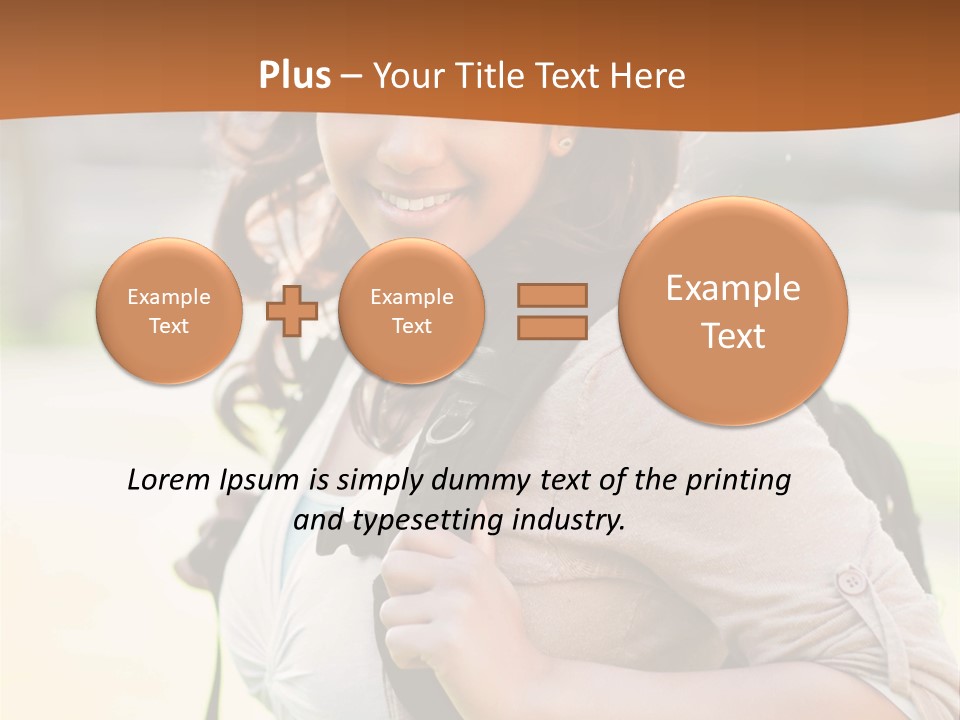 Student Smiles Lady PowerPoint Template