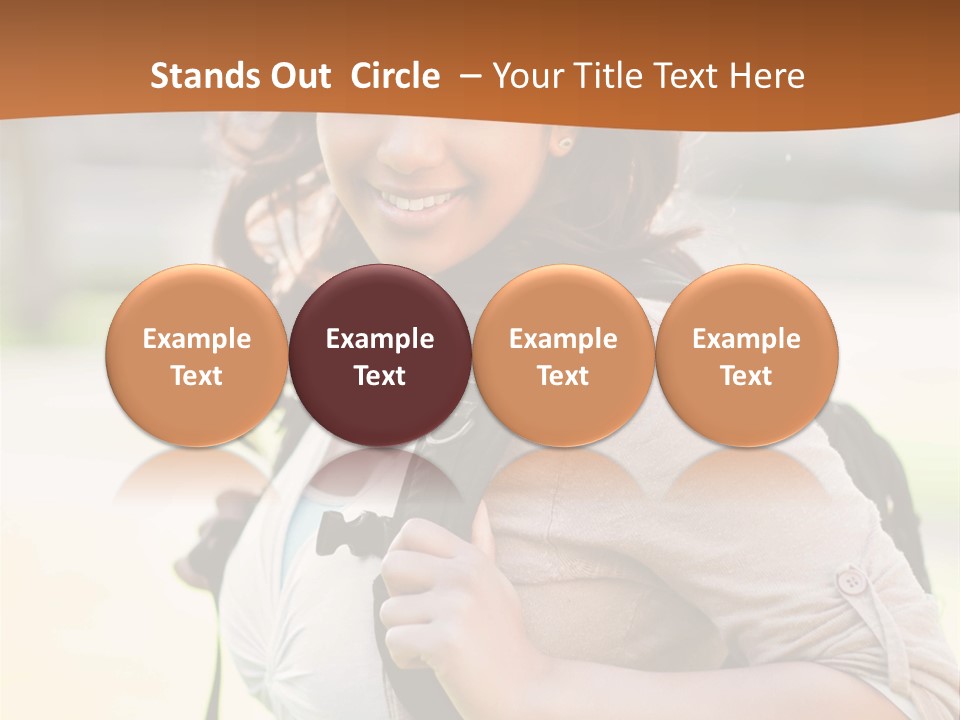 Student Smiles Lady PowerPoint Template