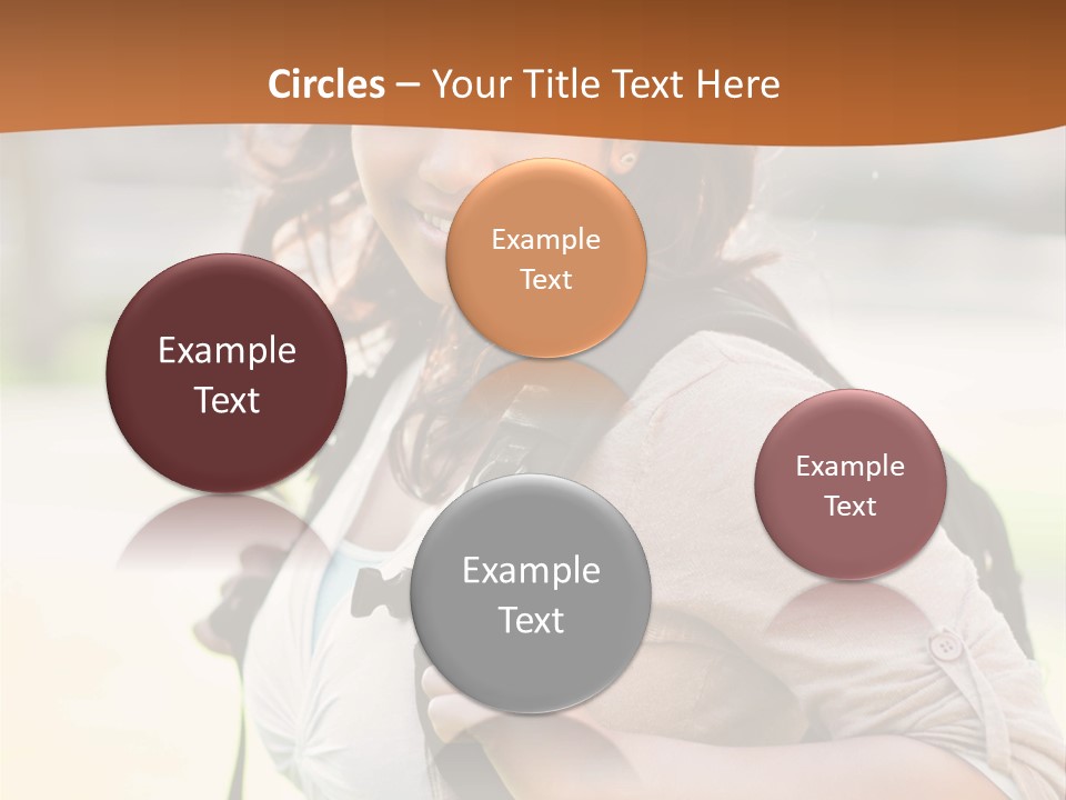 Student Smiles Lady PowerPoint Template