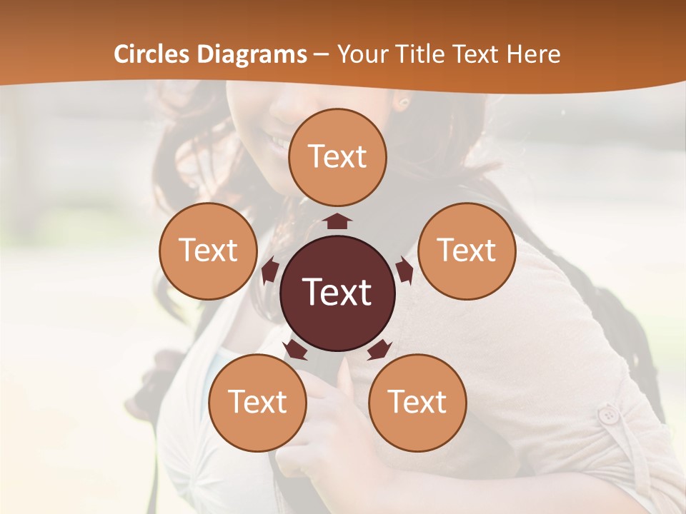 Student Smiles Lady PowerPoint Template