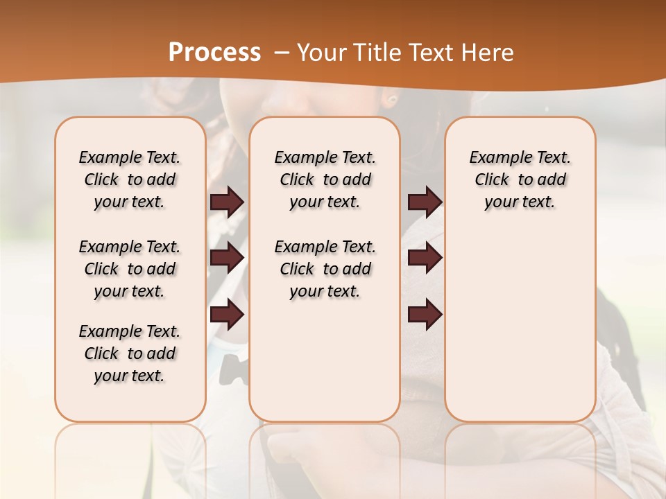 Student Smiles Lady PowerPoint Template