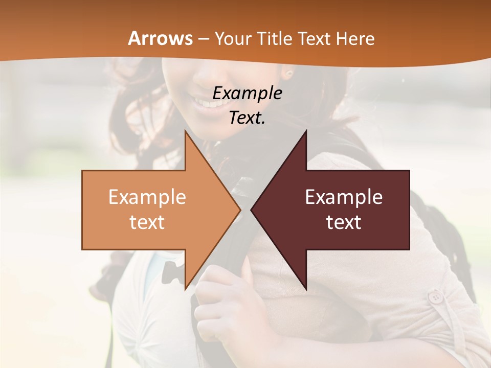 Student Smiles Lady PowerPoint Template