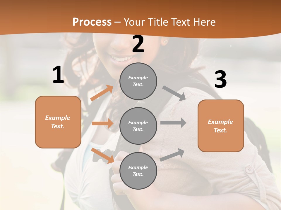 Student Smiles Lady PowerPoint Template