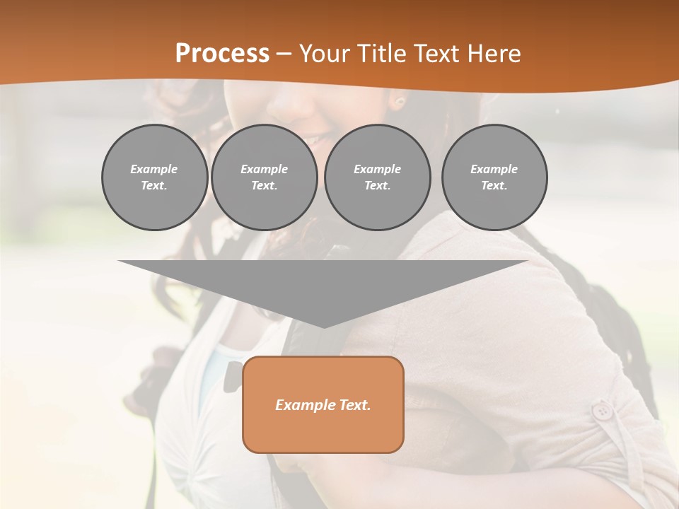 Student Smiles Lady PowerPoint Template