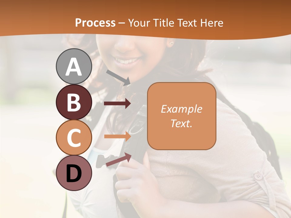 Student Smiles Lady PowerPoint Template