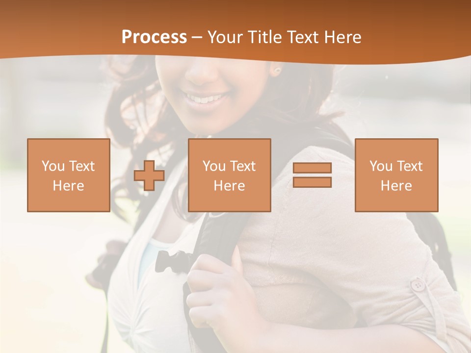 Student Smiles Lady PowerPoint Template