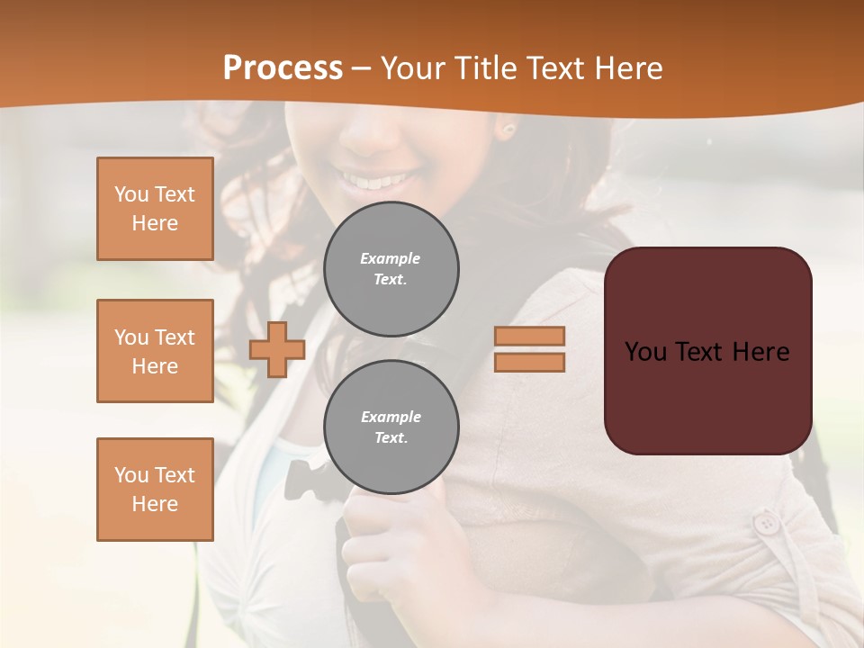 Student Smiles Lady PowerPoint Template
