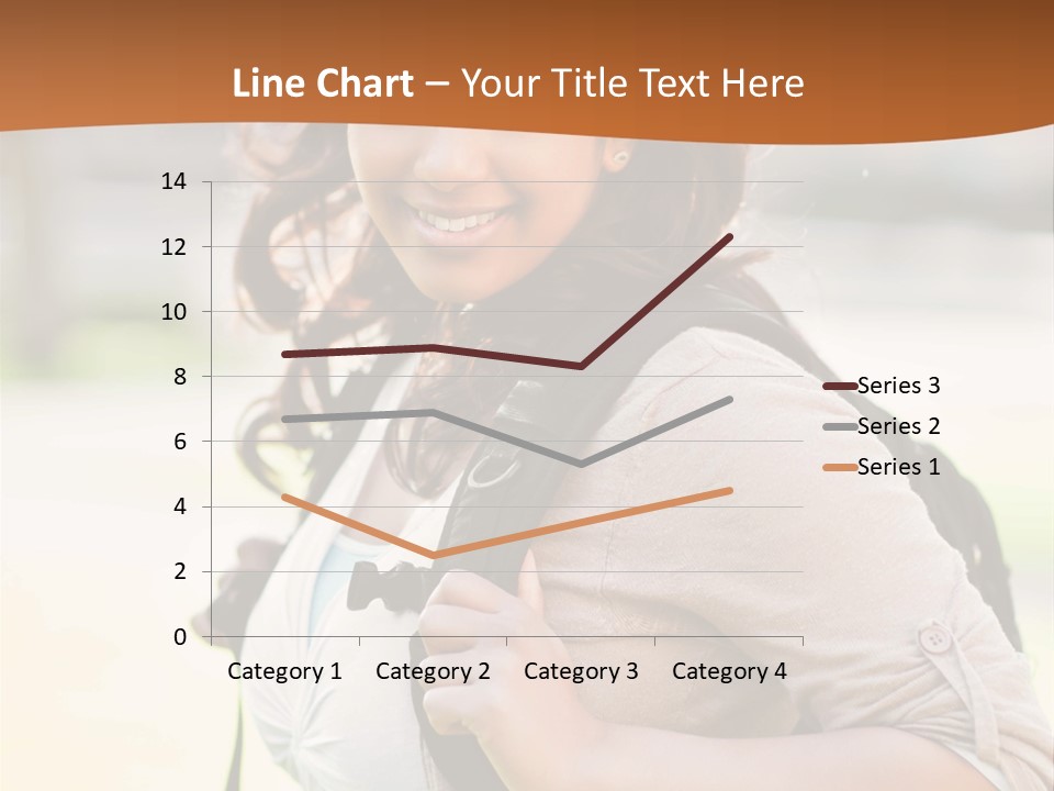 Student Smiles Lady PowerPoint Template