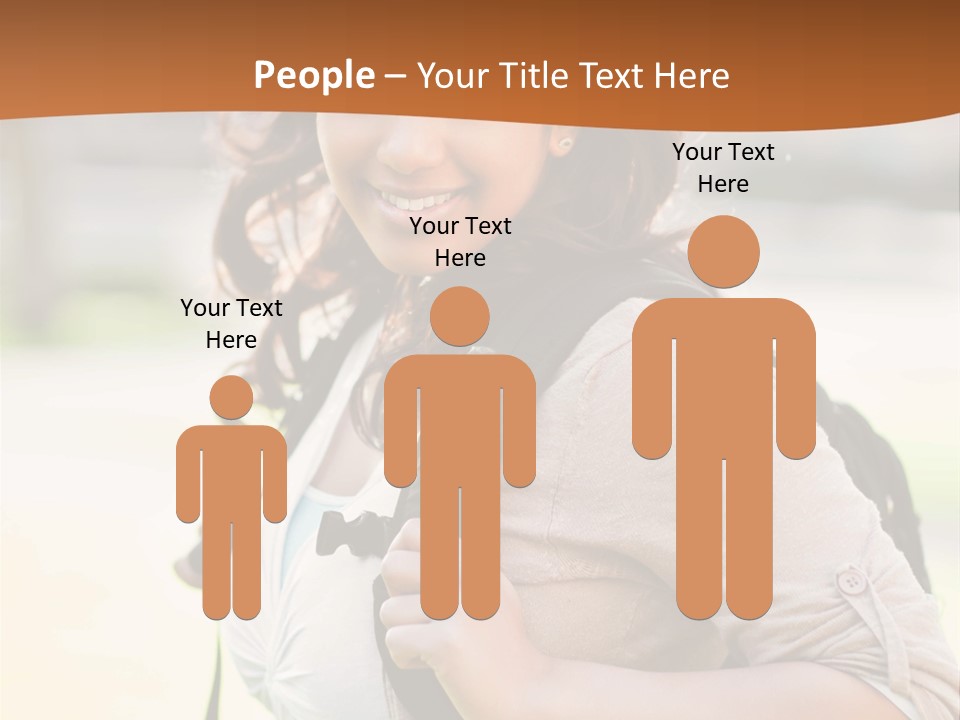 Student Smiles Lady PowerPoint Template