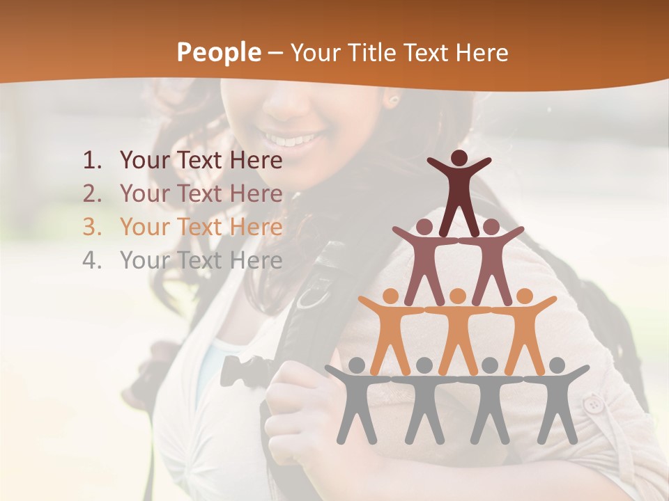 Student Smiles Lady PowerPoint Template