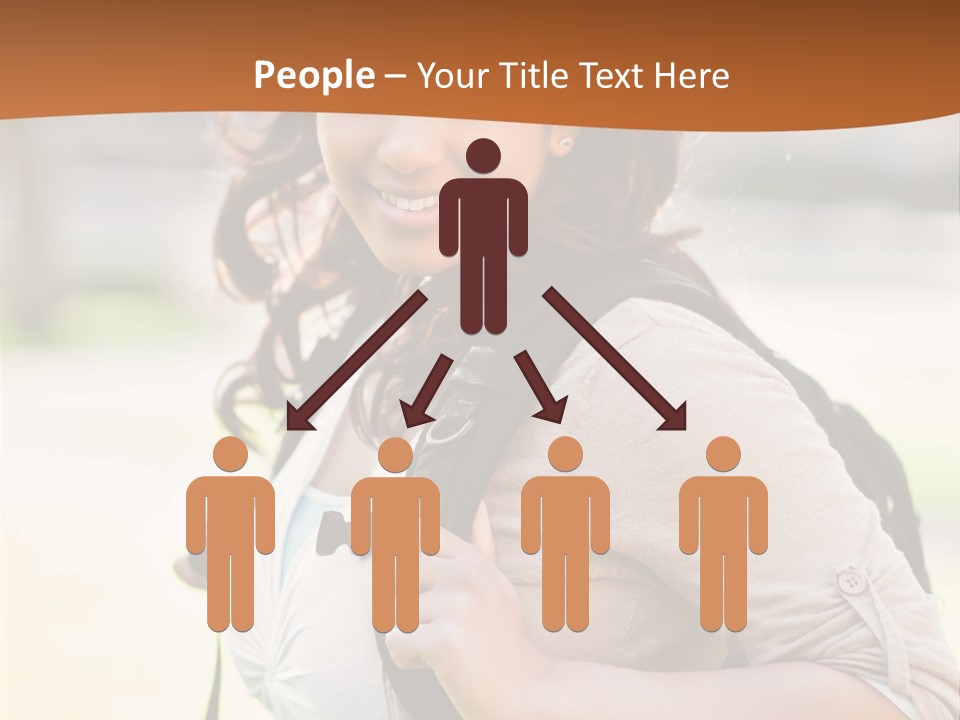 Student Smiles Lady PowerPoint Template