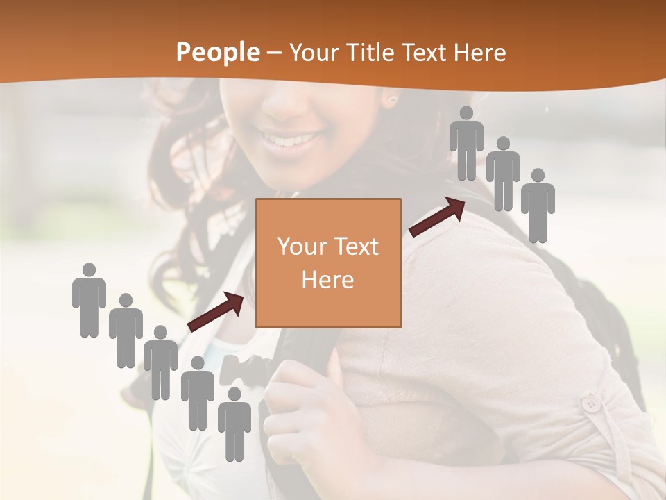 Student Smiles Lady PowerPoint Template