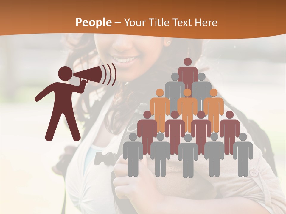 Student Smiles Lady PowerPoint Template