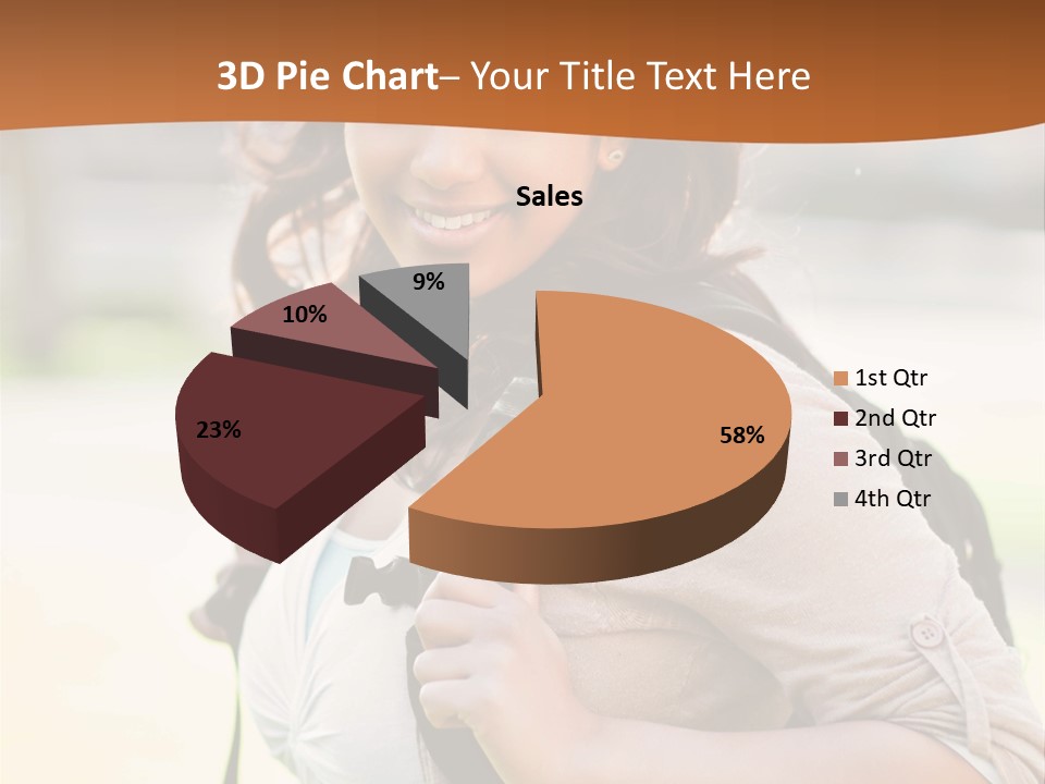 Student Smiles Lady PowerPoint Template
